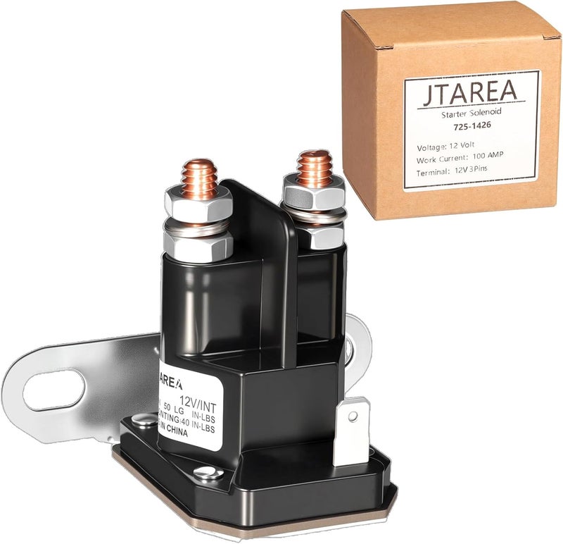 JTAREA 725-1426 Solenoid 12V Lawn Mower Starter Solenoids Replacement Parts for MTD 925-1426 725-1426A 925-1426A 725-0771 925-0771 Snapper 18817 75671 Toro 112-0309 - Image 1